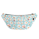 Snowman Emoji Pattern Print Fanny Pack