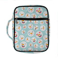 Snowman Emoji Pattern Print Front Pocket Bible Bag