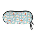 Snowman Emoji Pattern Print Glasses Case