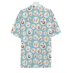 Snowman Emoji Pattern Print Hawaiian Shirt