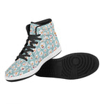 Snowman Emoji Pattern Print High Top Leather Sneakers