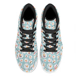 Snowman Emoji Pattern Print High Top Leather Sneakers