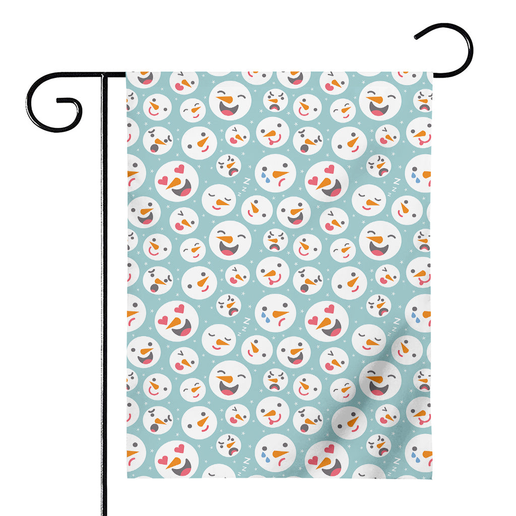 Snowman Emoji Pattern Print House Flag