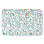 Snowman Emoji Pattern Print Indoor Door Mat