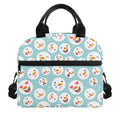 Snowman Emoji Pattern Print Insulated Lunch Bag