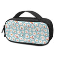 Snowman Emoji Pattern Print Portable Cooler Travel Case