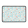 Snowman Emoji Pattern Print Kitchen Mat