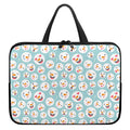 Snowman Emoji Pattern Print Laptop Sleeve With Handle