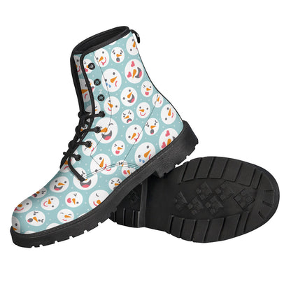 Snowman Emoji Pattern Print Backpack