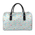 Snowman Emoji Pattern Print Leather Duffel Bag