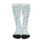 Snowman Emoji Pattern Print Long Socks