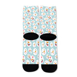 Snowman Emoji Pattern Print Long Socks