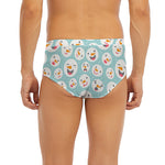 Snowman Emoji Pattern Print Men's Briefs