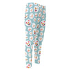 Snowman Emoji Pattern Print Men's Compression Pants