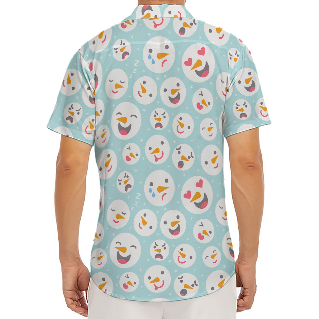 Snowman Emoji Pattern Print Men's Deep V-Neck Shirt