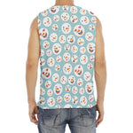 Snowman Emoji Pattern Print Men's Fitness Tank Top