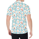 Snowman Emoji Pattern Print Men's Shirt