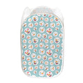 Snowman Emoji Pattern Print Mesh Laundry Hamper