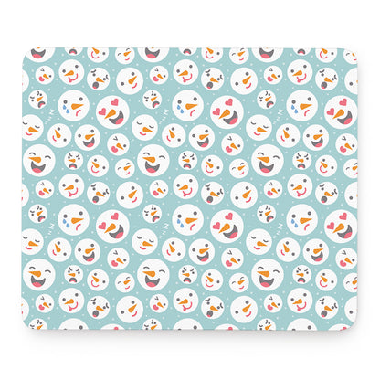 Snowman Emoji Pattern Print Mouse Pad