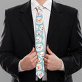 Snowman Emoji Pattern Print Necktie