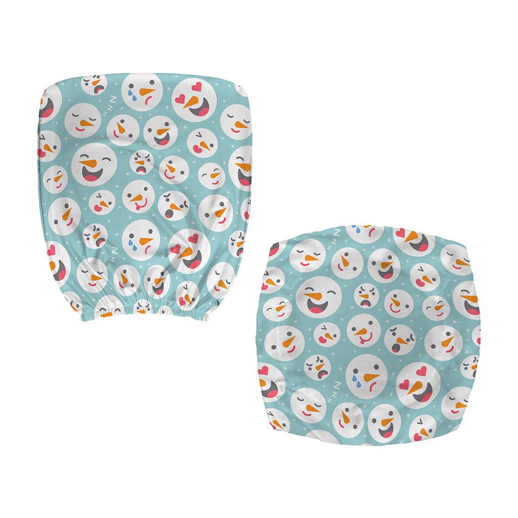 Snowman Emoji Pattern Print Office Chair Cover