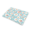 Snowman Emoji Pattern Print Pet Cooling Mat Cover