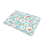 Snowman Emoji Pattern Print Pet Cooling Mat Cover
