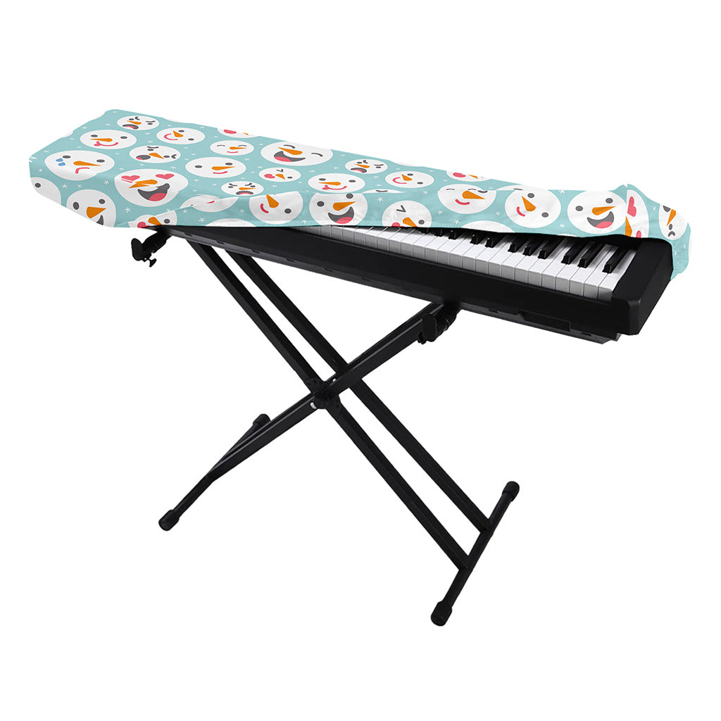 Snowman Emoji Pattern Print Piano Keyboard Cover