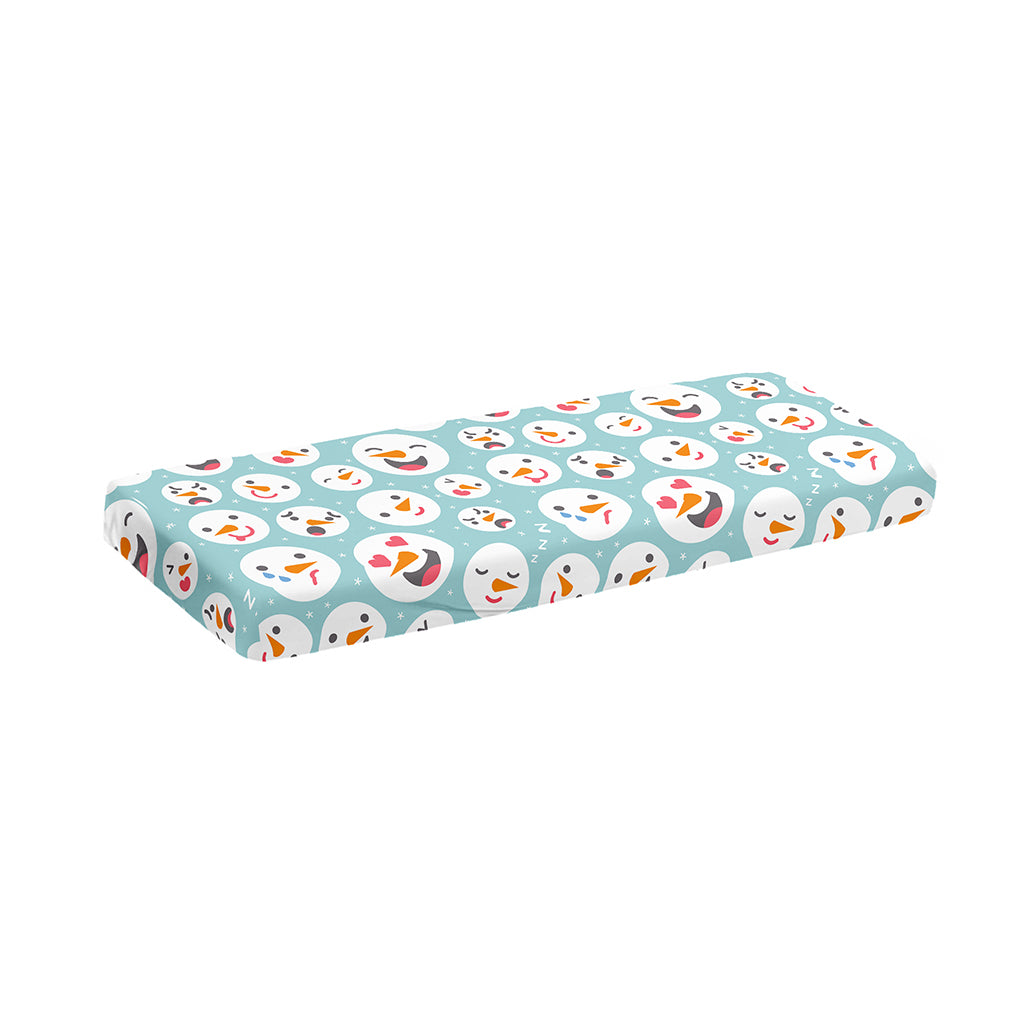 Snowman Emoji Pattern Print Piano Keyboard Cover