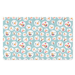 Snowman Emoji Pattern Print Polyester Doormat