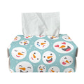 Snowman Emoji Pattern Print Rectangle Tissue Box Cover