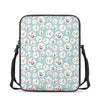 Snowman Emoji Pattern Print Rectangular Crossbody Bag