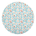 Snowman Emoji Pattern Print Round Blanket