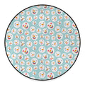 Snowman Emoji Pattern Print Round Floor Mat