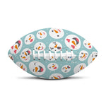 Snowman Emoji Pattern Print Rugby Ball