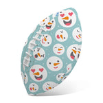Snowman Emoji Pattern Print Rugby Ball