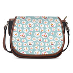 Snowman Emoji Pattern Print Saddle Bag