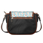 Snowman Emoji Pattern Print Saddle Bag
