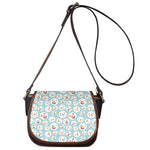 Snowman Emoji Pattern Print Saddle Bag