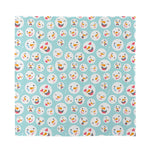 Snowman Emoji Pattern Print Silk Bandana