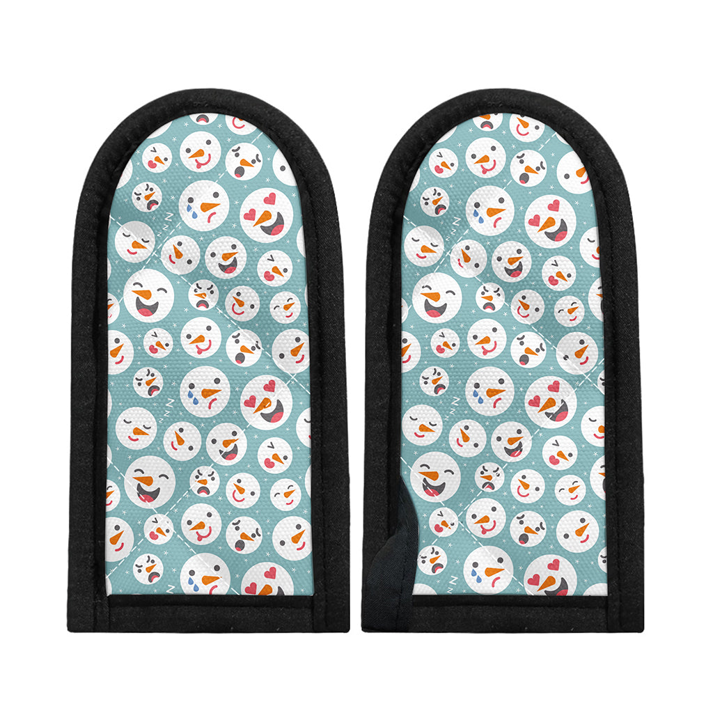 Snowman Emoji Pattern Print Skillet Handle Cover