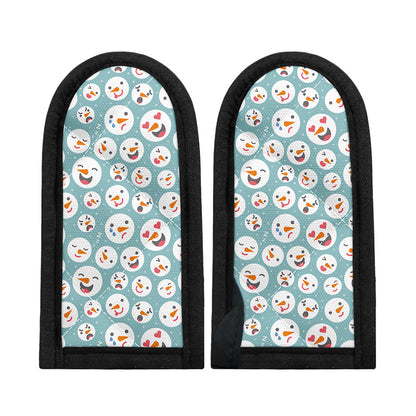 Snowman Emoji Pattern Print Skillet Handle Cover