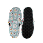 Snowman Emoji Pattern Print Slippers