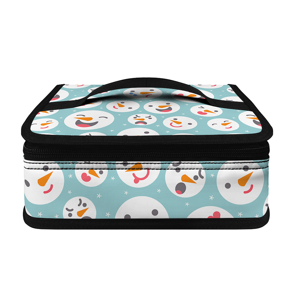 Snowman Emoji Pattern Print Small Lunch Bag