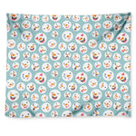Snowman Emoji Pattern Print Tapestry