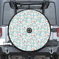 Snowman Emoji Pattern Print Tire Cover With Camera Hole