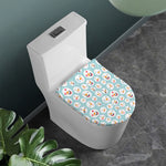 Snowman Emoji Pattern Print Toilet Lid Cover