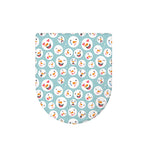 Snowman Emoji Pattern Print Toilet Lid Cover