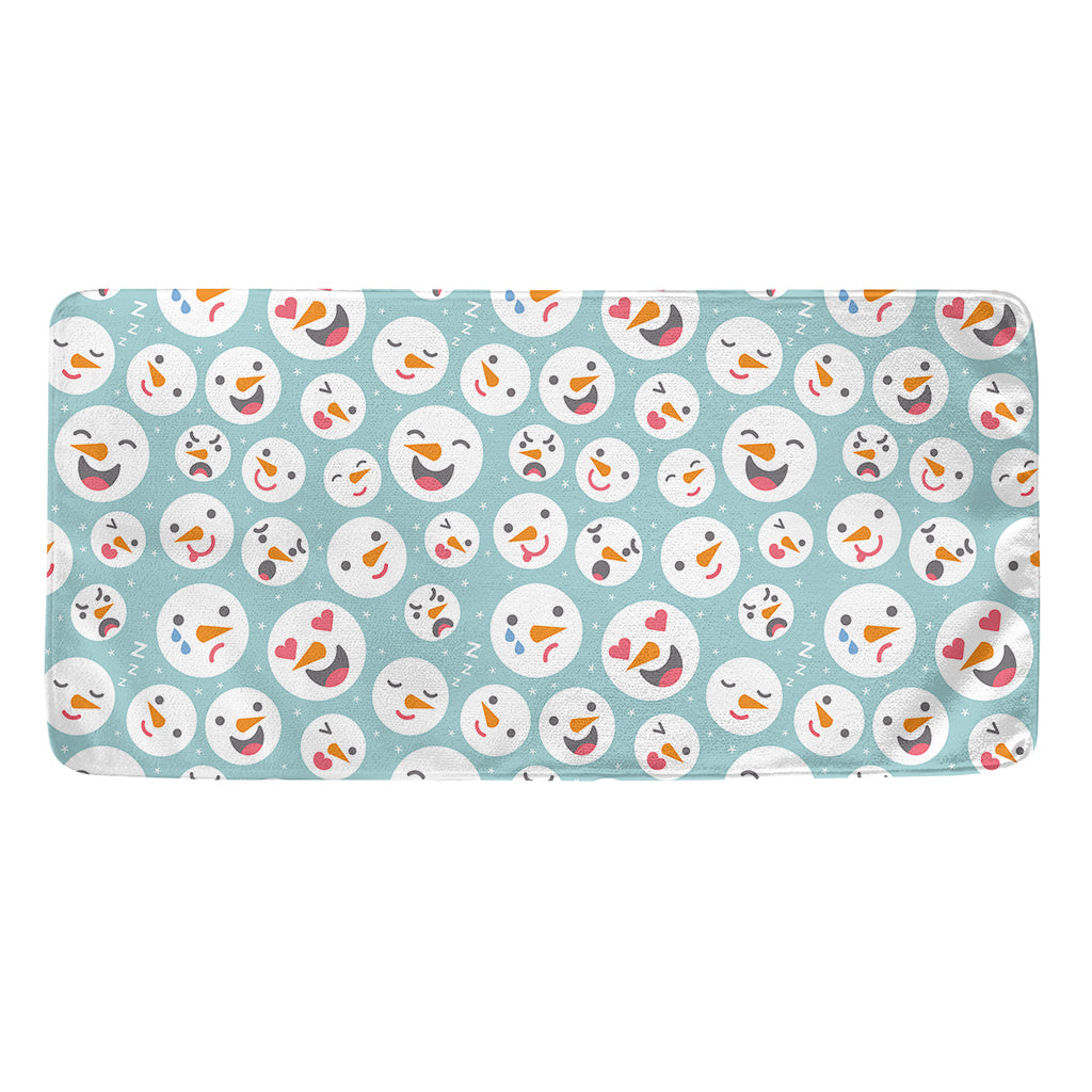 Snowman Emoji Pattern Print Towel