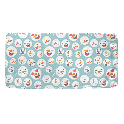 Snowman Emoji Pattern Print Towel